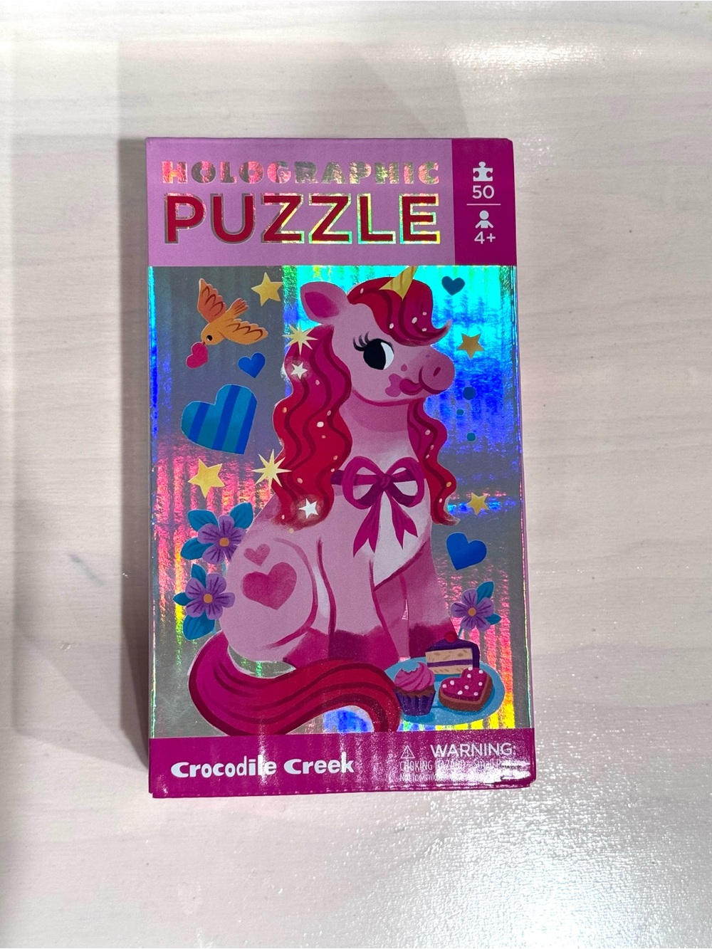 Crocodile Creek Holographic Unicorn Puzzle 50 Pc NWT